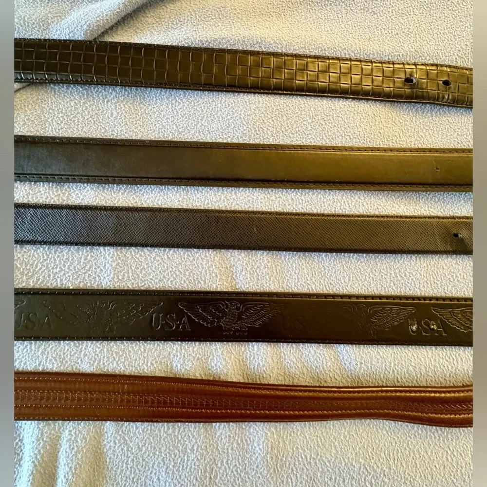 Mens-42-48 Leather Belts 6 multipurpose different color  leather belts for Men